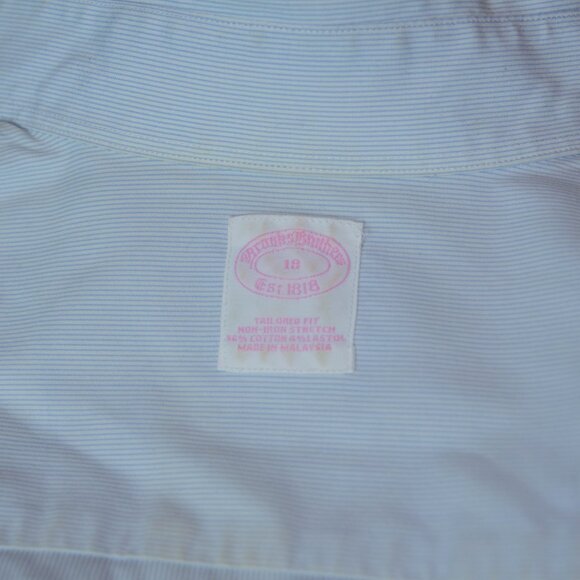 Brooks Brothers Button Down Dress Shirt Size 18 - Picture 3 of 4